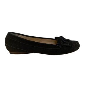 Cole Haan Women’s Black Suede Tassel Loafers Slip-On Flats Size 8.5